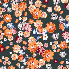 Fototapeta na wymiar floral abstract pattern suitable for textile and printing needs