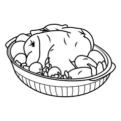 sketch of thanksgiving turkey