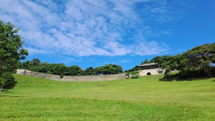 Sangdang Mountain Fortress In Cheongju City, South Korea