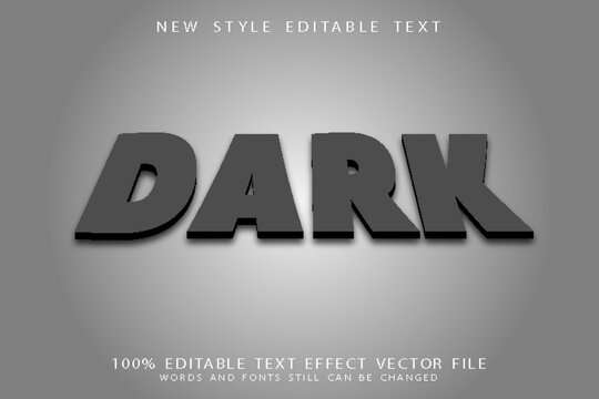 dark editable text effect emboss modern style