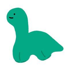 Cute Dinosaur Brachiosaurus Cartoon illustration