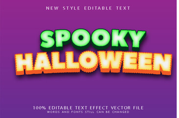 spooky halloween editable text effect emboss modern style