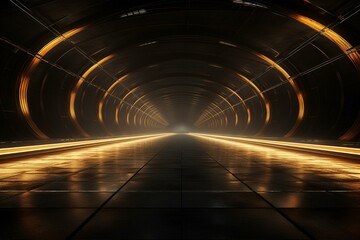 Roadway tunnel for transportation. Generative AI