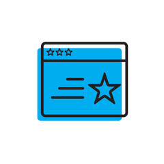 Fill Feedback, review, testimonial, customer thin line icons. Editable stroke. For website marketing design, logo, app, template, ui, etc. Vector illustration modern Designs.