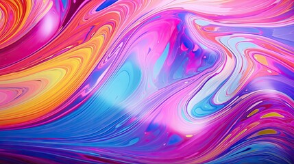 Discovering the Liquid Paint Psychedelic Swirls' Mesmerizing Rainbow of Colors