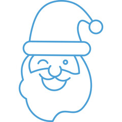 Obraz na płótnie Canvas Santa Claus Hat Line Icon
