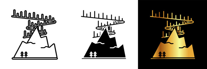 The Northern Lights icon captures the awe-inspiring beauty of the aurora borealis, a natural light display in the Earth's sky. 