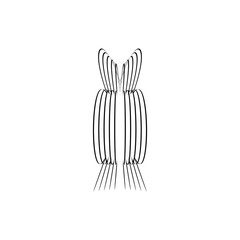 Abstract elements for decorative template