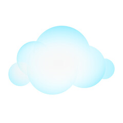 Vector cloud illustration on white background