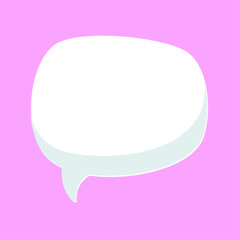 Vector speech bubble on pinkbackground