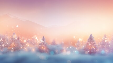  a snowy landscape with trees in the foreground and mountains in the background.  generative ai