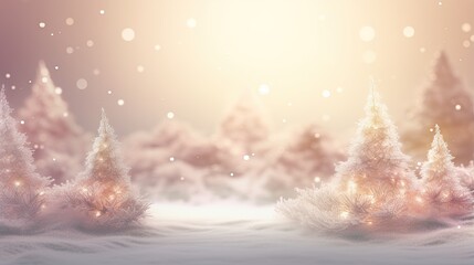 Obraz na płótnie Canvas a winter scene with snow covered trees and a bright sun. generative ai