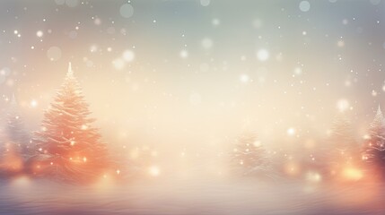 Fototapeta na wymiar a winter scene with snow covered trees and a blue sky. generative ai