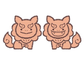 一色のシーサー