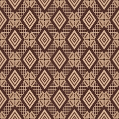 Japanese Overlap Diamond Net Vector Seamless Pattern