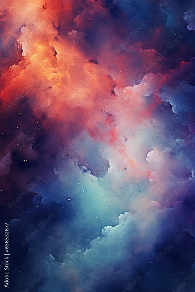 Wall mural incredible abstract background of a colorful space galaxy cloud nebula. starry night cosmos. univers