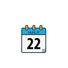 July date icon vector logo design template