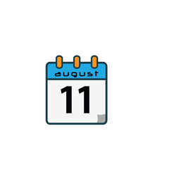 August date icon vector logo design template