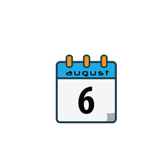 August date icon vector logo design template