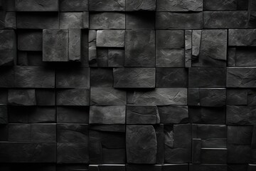 An Exploration of the Deep Allure in Dark Black Wall Texture