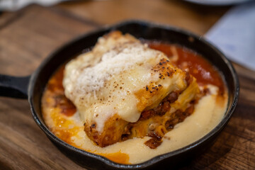 Lasagna on Hot Plate