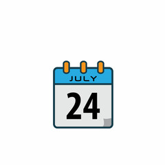 July date icon vector logo design template