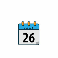 July date icon vector logo design template