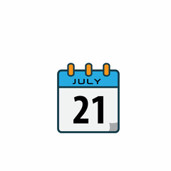 July date icon vector logo design template