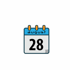 August date icon vector logo design template