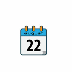 August date icon vector logo design template