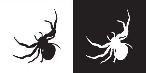 Illustration vector graphics of spider icon - obrazy, fototapety, plakaty