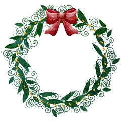 Christmas wreaths with flowers leaf wreaths,