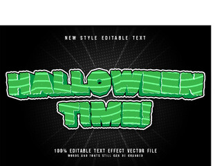 halloween time editable text effect emboss modern style