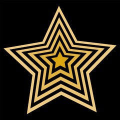 abstract golden star background vector