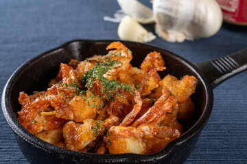 ガ－リッククラブ　蟹のニンニク揚げ