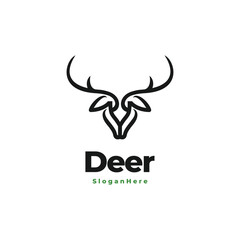 Obraz premium deer modern logo vector