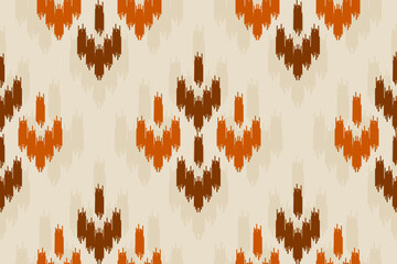 Fabric ethnic pattern art. Ikat seamless pattern in tribal. American, Mexican style. Design for background, wallpaper, illustration, fabric, clothing, carpet, textile, batik, embroidery.