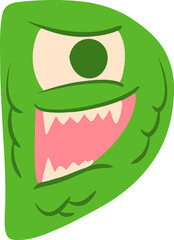 Monster Alphabet Letter D