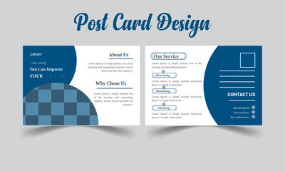 Business Postcard Template design with minimal concept idea.  