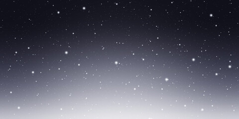 Christmas background. Magic shining white dust. Fine, shiny dust particles fall off slightly
