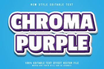 chroma purple editable text effect emboss modern style