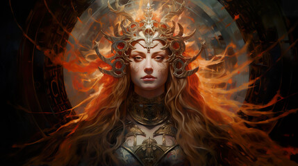 Norse Goddess Freyja - obrazy, fototapety, plakaty