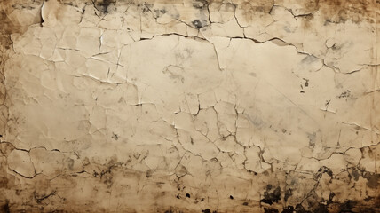 Old Vintage Paper with Rustic Grunge Appearance - Aged Texture with Wrinkles