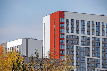 A fragment of the urban landscape on an autumn day