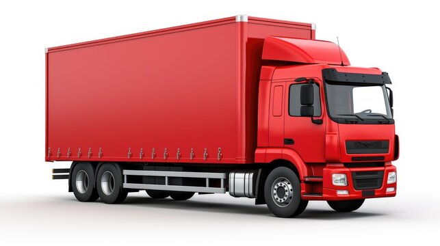 3d Illustration Simple Load Truck in Isolated Background