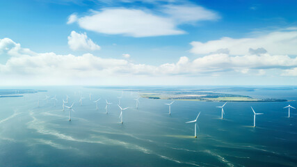 An image of windturbines in the Baltic Sea, Germany - obrazy, fototapety, plakaty