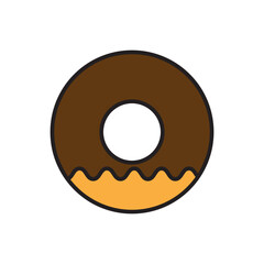 Naklejka premium donut icon vector