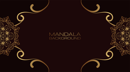 luxury background with golden mandala ornament