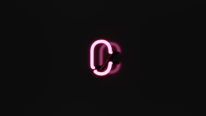 Fototapeta premium Neon Light letter, c