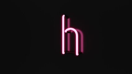 Neon Light letter, h